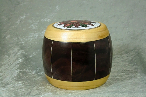 Poplar and Walnut Lidded Stave Box